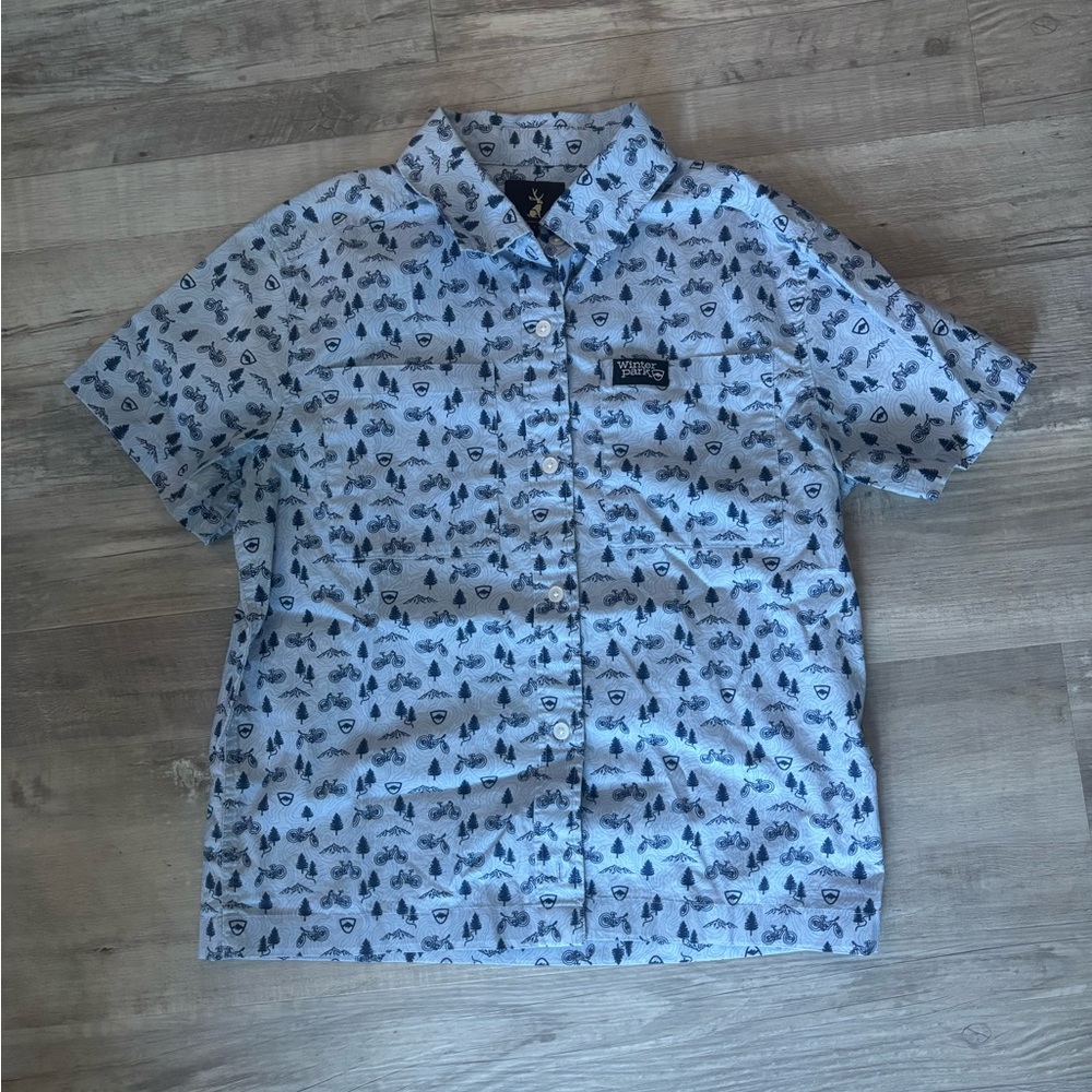 Winter Park Resort Button Down Top